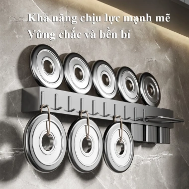 Giá treo bếp HABO - Giá để dao kéo, ống đựng đũa thìa, thanh treo khăn, móc xẻng vá, chỉ 112.000 VNĐ