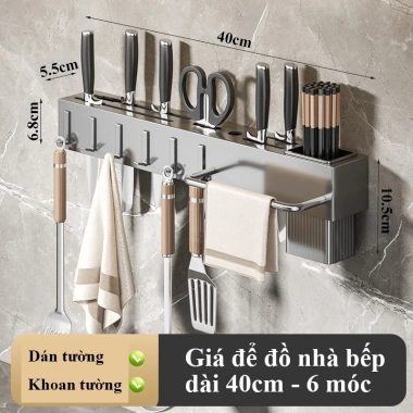 Giá treo bếp HABO - Giá để dao kéo, ống đựng đũa thìa, thanh treo khăn, móc xẻng vá, chỉ 112.000 VNĐ 10 Giá treo bếp HABO - Giá để dao kéo, ống đựng đũa thìa, thanh treo khăn, móc xẻng vá, chỉ 112.000 VNĐ 10