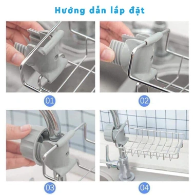 Giá treo bồn rửa bát Inox 304 cao cấp - Kệ để đồ nhà bếp, chỉ 32.000 VNĐ 9