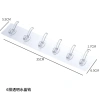 Giá treo dán tường 6 móc inox gương vàng - Treo chìa khóa, dụng cụ bếp, quần áo đa năng, giảm còn 9.999₫ 5
