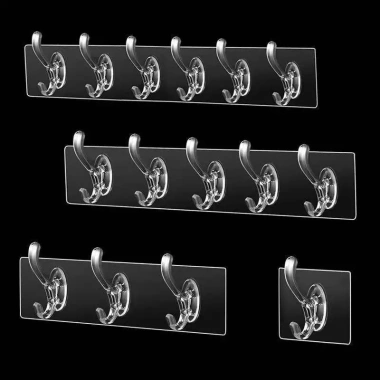 Giá treo dán tường 6 móc inox gương vàng - Treo chìa khóa, dụng cụ bếp, quần áo đa năng, giảm còn 9.999₫ 7