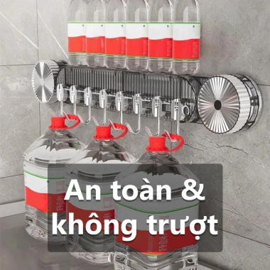 Giá Treo Dao Kéo Đa Năng Dính Tường Hít Chân Không 8 Móc Treo Tiện Dụng Cho Nhà Bếp - Giá 73.500₫