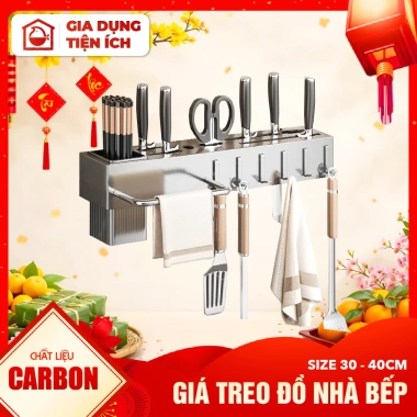 Giá Treo Dao Kéo Đa Năng Inox 304 - Kệ Nhà Bếp Gắn Tường Tiết Kiệm Diện Tích 79.000₫
