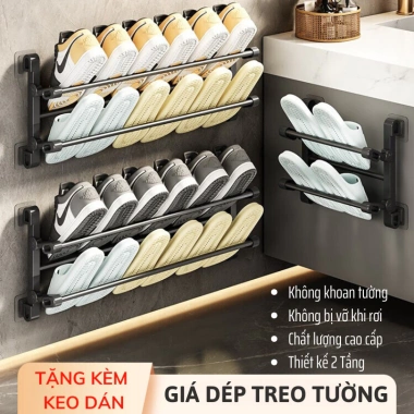Giá Treo Dép Gắn Tường Đa Năng C&M BABY Kệ Khăn Thông Minh Gấp Lại Dễ Lắp Đặt