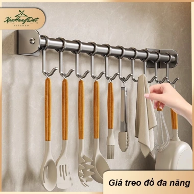 Giá treo đồ đa năng inox không gỉ dán tường không khoan CJ-044 – Chỉ 105.000₫