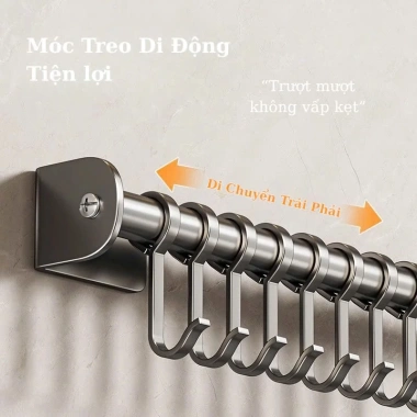 Giá treo đồ đa năng inox không gỉ dán tường không khoan CJ-044 – Chỉ 105.000₫