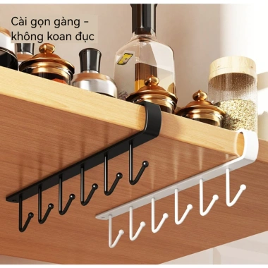 Giá Treo Đồ Dưới Tủ Bếp Không Cần Khoan TN16 - Móc Đa Năng, Cố Định, Gọn Gàng, Chỉ 21.000₫ 7