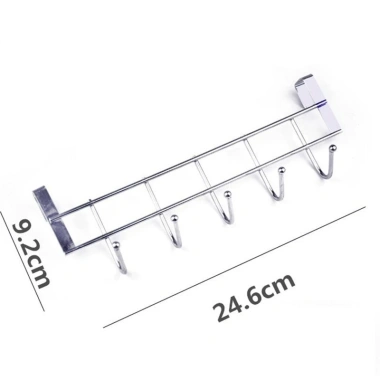 Giá treo đồ inox đa năng gắn sau tủ, móc treo nhà tắm, bếp, dán tường – chỉ 15.809₫