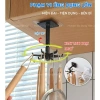Giá treo đồ nhà bếp 6 móc đa năng xoay 360° kèm miếng dán tường siêu dính - chỉ 7.800₫