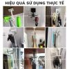 Giá treo đồ nhà bếp 6 móc đa năng xoay 360° kèm miếng dán tường siêu dính - chỉ 7.800₫ 2