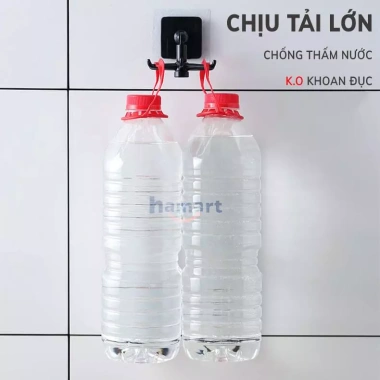 Giá treo đồ nhà bếp 6 móc đa năng xoay 360° kèm miếng dán tường siêu dính - chỉ 7.800₫ 6