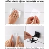 Giá treo đồ nhà bếp 6 móc đa năng xoay 360° kèm miếng dán tường siêu dính - chỉ 7.800₫ 7
