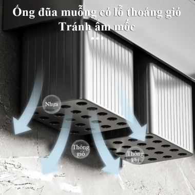 Giá treo đồ nhà bếp thép carbon chắc chắn, tiện lợi, kèm ống đựng đũa - giá 112.000₫