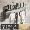 Giá treo đồ nhà bếp thép carbon chắc chắn, tiện lợi, kèm ống đựng đũa - giá 112.000₫ 9