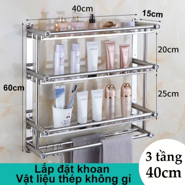 Giá treo đồ nhà tắm LUXE Inox 304 1-3 tầng - Gắn tường, siêu bền, chỉ 135.000 VND 10 Giá treo đồ nhà tắm LUXE Inox 304 1-3 tầng - Gắn tường, siêu bền, chỉ 135.000 VND 10