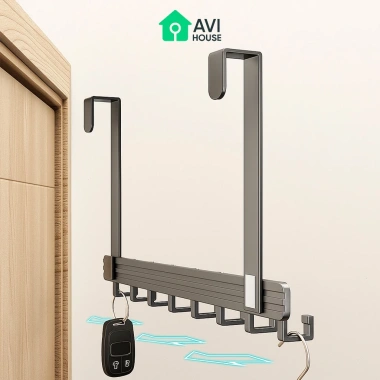 Giá Treo Đồ Sau Cánh Cửa 5 Móc AVI-MT2 Kim Loại Siêu Bền - Tiết Kiệm Không Gian, Đa Năng, Gọn Gàng, Giá Chỉ 59.000₫