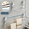 Giá Treo Khăn 2 Tầng Điều Chỉnh Độ Dài - Kệ Đồ, Thanh Treo, Phơi Đồ, Hút Chân Không - Giá chỉ 118k