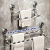 Giá Treo Khăn 2 Tầng Điều Chỉnh Độ Dài - Kệ Đồ, Thanh Treo, Phơi Đồ, Hút Chân Không - Giá chỉ 118k 2