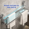 Giá Treo Khăn 2 Tầng Điều Chỉnh Độ Dài - Kệ Đồ, Thanh Treo, Phơi Đồ, Hút Chân Không - Giá chỉ 118k 5