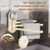 Giá treo khăn 3 thanh gắn tường xoay 180° hút chân không - Đa năng phòng tắm, bếp, giảm còn 43.000₫ 3