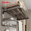 Giá treo khăn BINSU nhôm hàng không - Kệ nhà tắm dán/khoan tường, chỉ 250.000 VNĐ