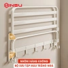 Giá treo khăn BINSU trắng ngà nhôm hàng không - Dán tường, khoan tường, giá chỉ 285k 5