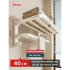 Giá treo khăn BINSU trắng ngà nhôm hàng không - Dán tường, khoan tường, giá chỉ 285k 7