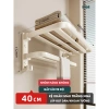 Giá treo khăn BINSU trắng ngà nhôm hàng không - Dán tường, khoan tường, giá chỉ 285k 10