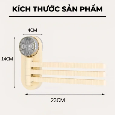 Giá Treo Khăn Gắn Tường Xoay 180 độ Hút Chân Không - Đa Năng Phòng Tắm và Bếp