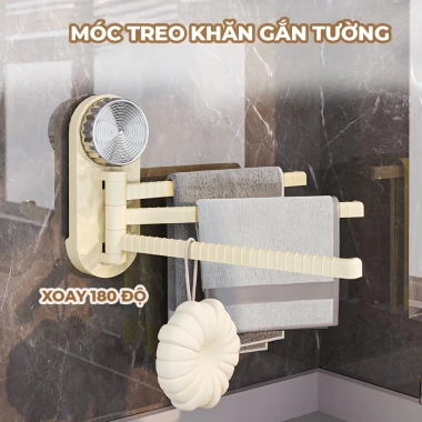 Giá Treo Khăn Gắn Tường Xoay 180 độ Hút Chân Không - Đa Năng Phòng Tắm và Bếp 10 Giá Treo Khăn Gắn Tường Xoay 180 độ Hút Chân Không - Đa Năng Phòng Tắm và Bếp 10