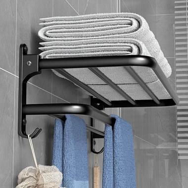 Giá Treo Khăn Gấp Gọn Nhôm Cao Cấp, Kệ Đựng Đồ Gắn Tường Nhà Tắm CB27 - 179.000 VND