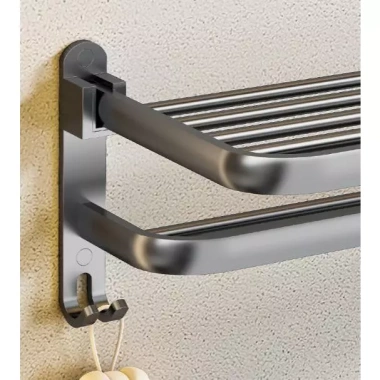 Giá Treo Khăn Gấp Gọn Nhôm Cao Cấp, Kệ Đựng Đồ Gắn Tường Nhà Tắm CB27 - 179.000 VND