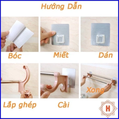 Giá Treo Khăn Inox 2 Tầng 55cm - Không Khoan Vít, Dùng Cho Nhà Tắm, Giá 30.000₫