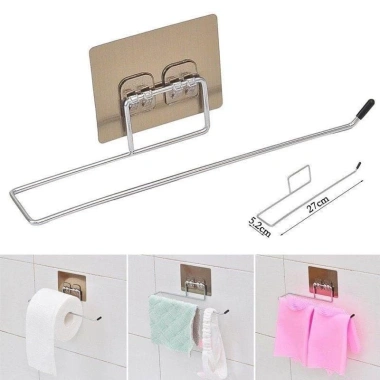 Giá treo khăn inox siêu chắc - Thanh móc treo giấy vệ sinh, cuộn giấy, chỉ 27.740₫
