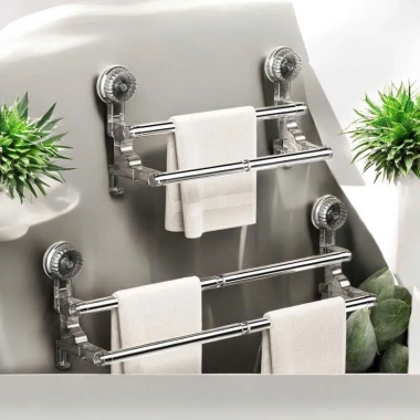 Giá treo khăn mặt, khăn tắm, treo dép không khoan đục – Chỉ 75.000đ