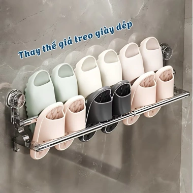 Giá treo khăn mặt, khăn tắm, treo dép không khoan đục – Chỉ 75.000đ