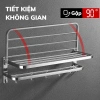 Giá treo khăn nhà tắm dán tường Inox 304 gấp gọn, móc di động, nhiều kích thước - 179k 3