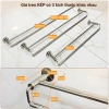 Giá treo khăn nhà tắm ĐƠN KÉP INOX - Chân đế đặc bắn tường, 4 size, tặng ốc vít 3