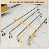 Giá treo khăn nhà tắm ĐƠN KÉP INOX - Chân đế đặc bắn tường, 4 size, tặng ốc vít 4