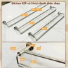 Giá treo khăn nhà tắm ĐƠN KÉP INOX - Chân đế đặc bắn tường, 4 size, tặng ốc vít 5