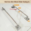 Giá treo khăn nhà tắm ĐƠN KÉP INOX - Chân đế đặc bắn tường, 4 size, tặng ốc vít 6