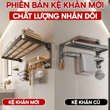 Giá treo khăn nhà tắm Enomax dán tường, thanh treo quần áo, thép chống gỉ, 350.000₫