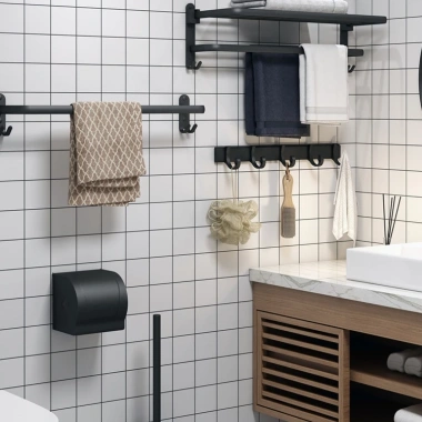 Giá treo khăn nhà tắm Enomax dán tường – thép carbon chống gỉ, bảo hành 10 năm, 350.000₫ 6 Giá treo khăn nhà tắm Enomax dán tường – thép carbon chống gỉ, bảo hành 10 năm, 350.000₫ 6