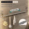Giá Treo Khăn Nhà Tắm Hút Chân Không 130cm 6 Móc Không Khoan Đục - Thanh Treo Dép & Phơi Đồ Bếp 10