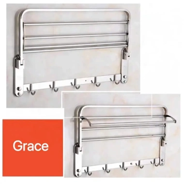 Giá treo khăn nhà tắm Inox 304 Loại 1 Chân đế đặc, cực chắc chắn - 290.000 VNĐ