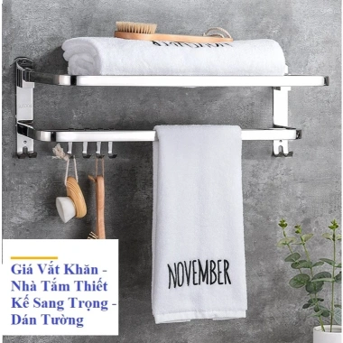 Giá Treo Khăn Tắm Inox 304 50cm Kèm Đinh Vít Khoan Tường - OENON 335k 3 Giá Treo Khăn Tắm Inox 304 50cm Kèm Đinh Vít Khoan Tường - OENON 335k 3