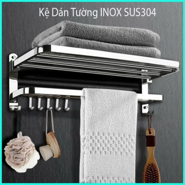 Giá Treo Khăn Tắm Inox 304 50cm Kèm Đinh Vít Khoan Tường - OENON 335k