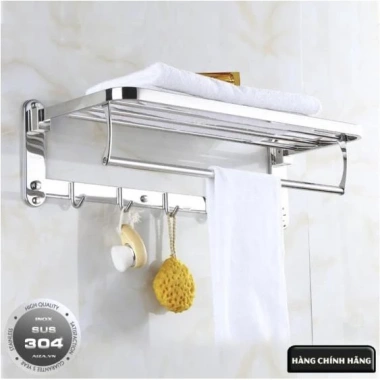 Giá treo khăn tắm inox 304 cao cấp - Kệ đa năng treo phòng tắm, hàng loại 1, chỉ 418.950₫