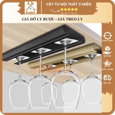 Giá Treo Ly Cốc Rượu Vang Hợp Kim Nhôm Mạ Oxy Hoá - Bluka, Giảm 20%