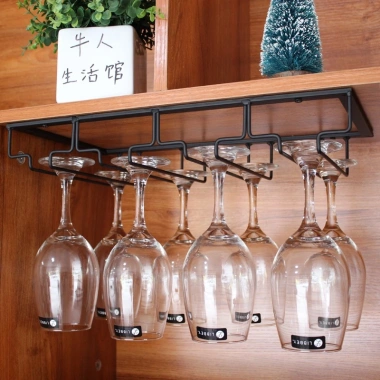 Giá treo ly rượu vang 4 hàng KT 400x225mm - Kệ treo ly gắn tủ, 250.000đ
